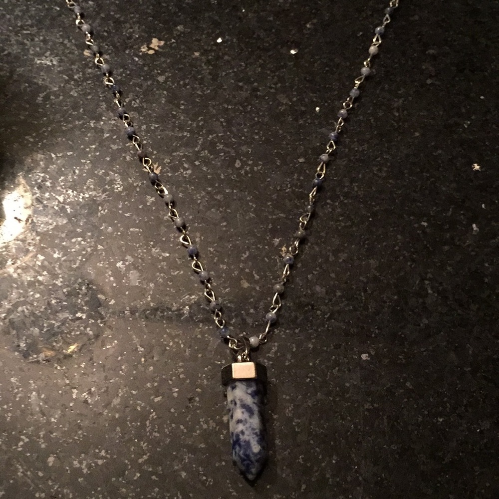New Lapis Lazuli Pendant and Bead Necklace